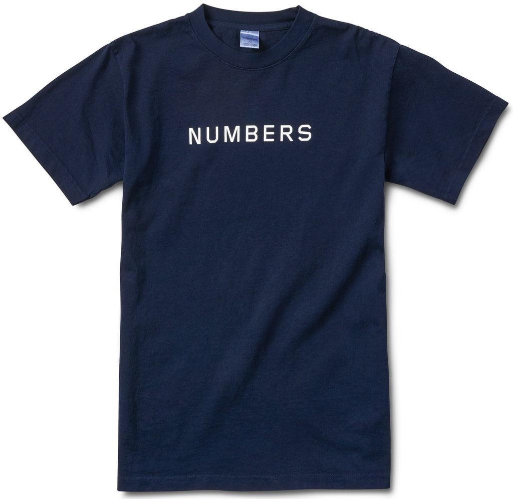Numbers Wordmark Tee Navy  Numbers   