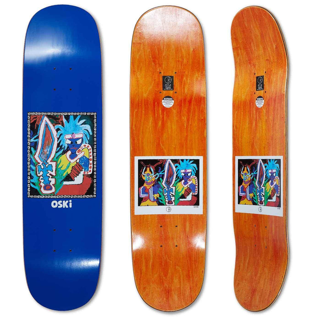 Polar Skate Co. Oski Tribal Chief 8.25 P2 Jr. Shape Deck Blau  Polar   