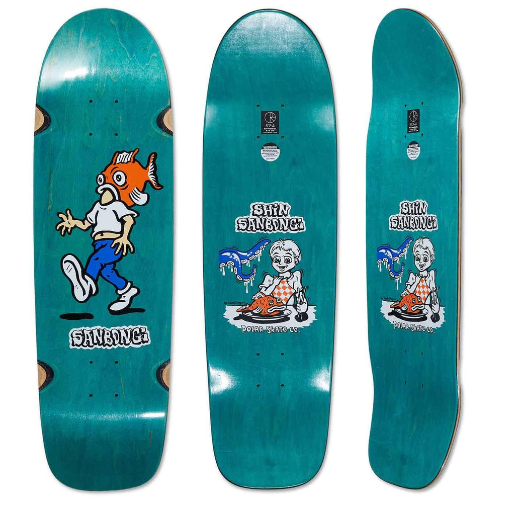 Polar Skate Co. Sanbongi Fish Head 8.75 Surf Jr. Shape Deck  Polar   