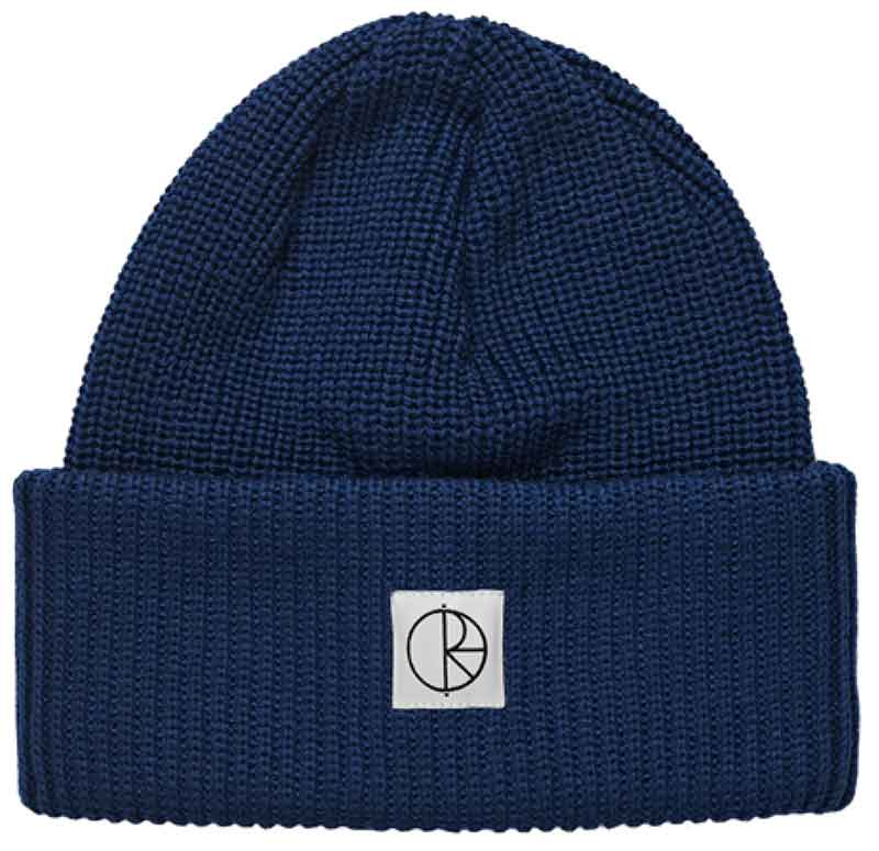 Polar Double Fold Merino Beanie Rich Navy  Polar   