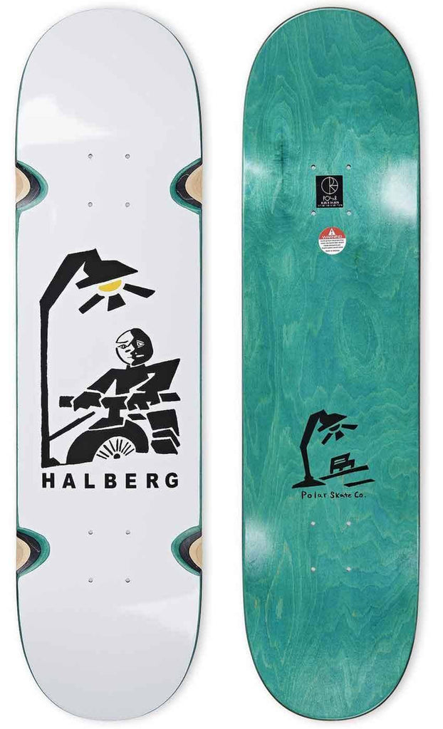 Polar Skate Co. Halberg Insomnia 8.5 Wheel Well Deck White  Polar   