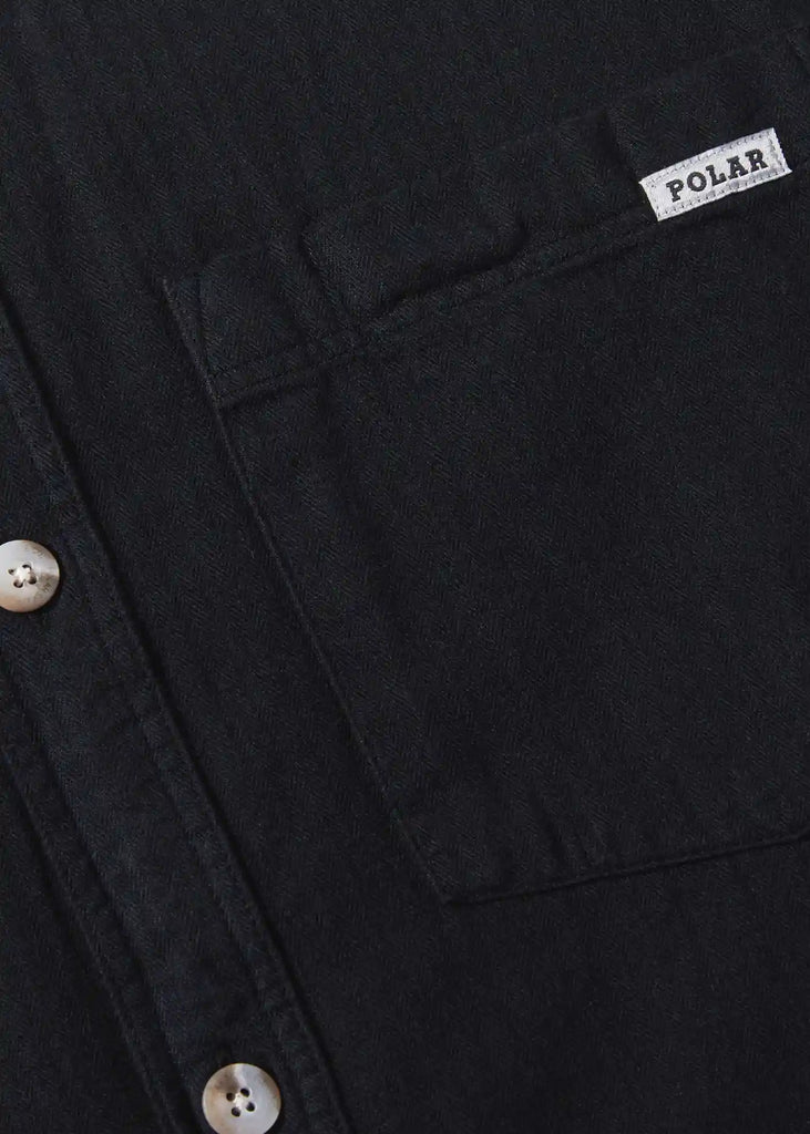 Polar Skate Co. Mitchell Herringbone Shirt Black Handelsware Polar   