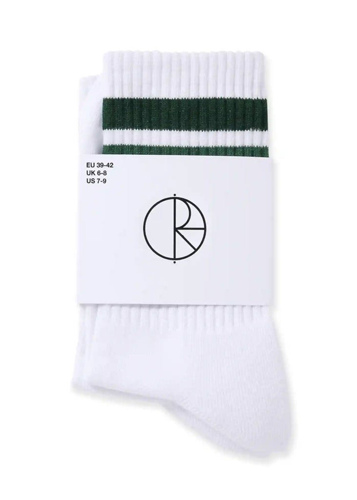 Polar Skate Co. Fat Stripe Skate Socks White Green Handelsware Polar   