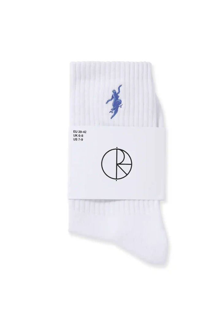 Polar Skate Co. No Comply Skate Socks White Blue Handelsware Polar   