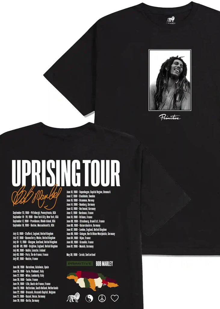 Primitive - Primitive X Bob Marley Uprising T-Shirt Black