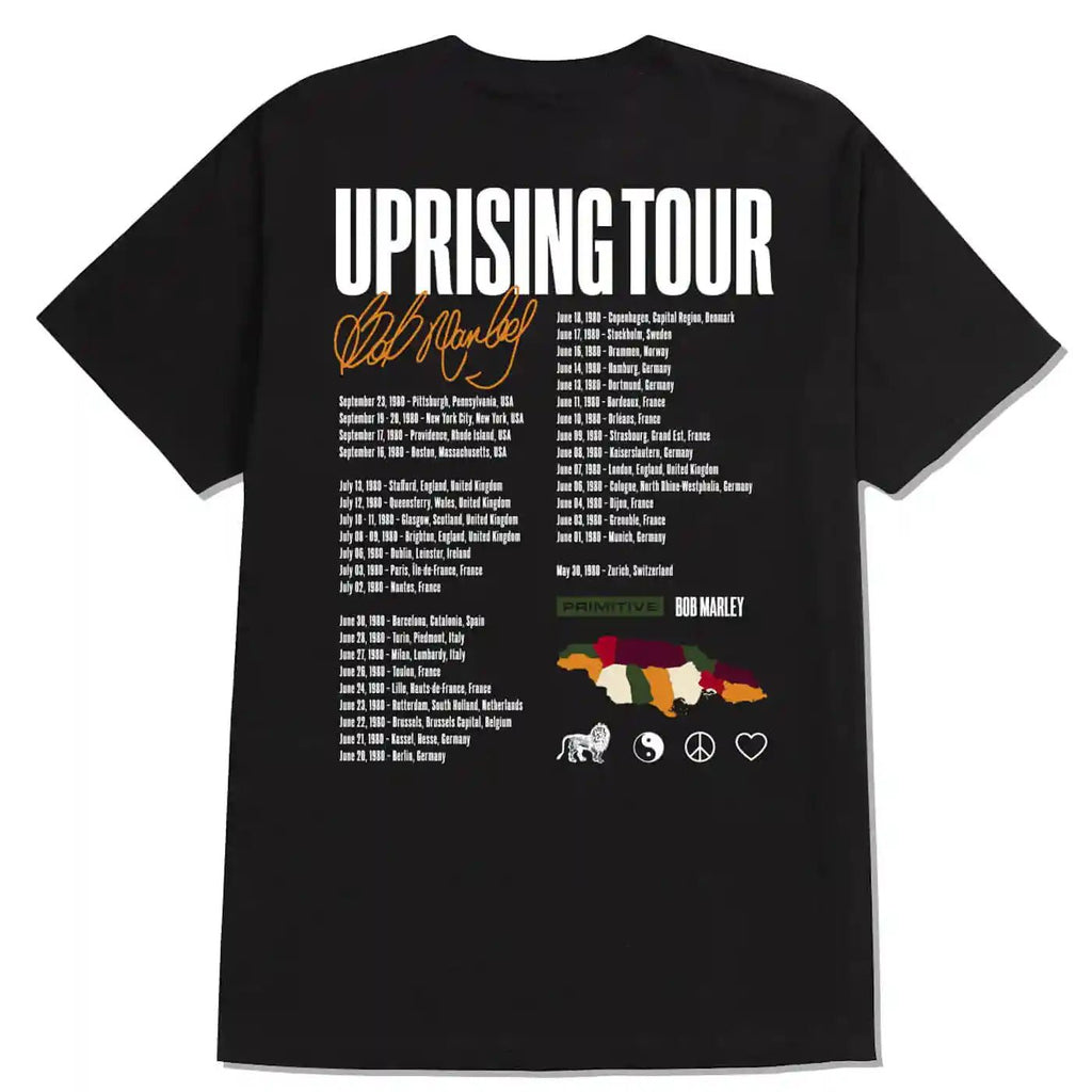 Primitive - Primitive X Bob Marley Uprising T-Shirt Black