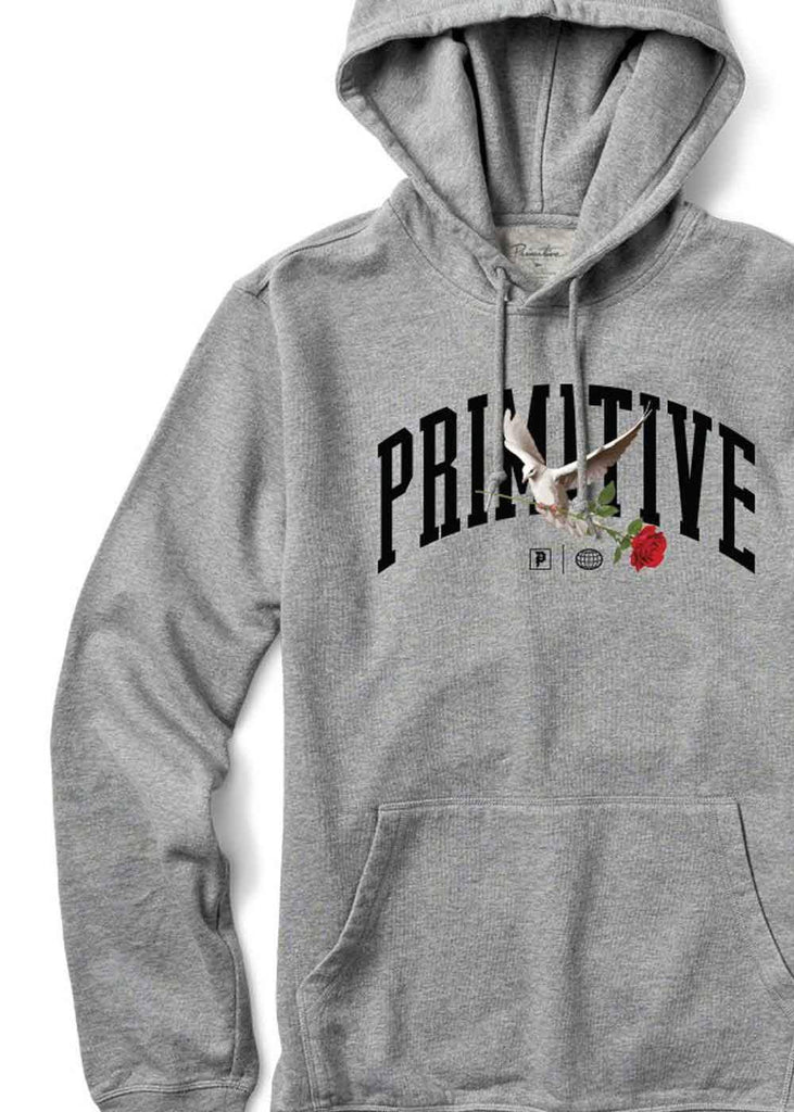 Primitive Messenger Hooded Sweatshirt Heather Grey  Primitive   