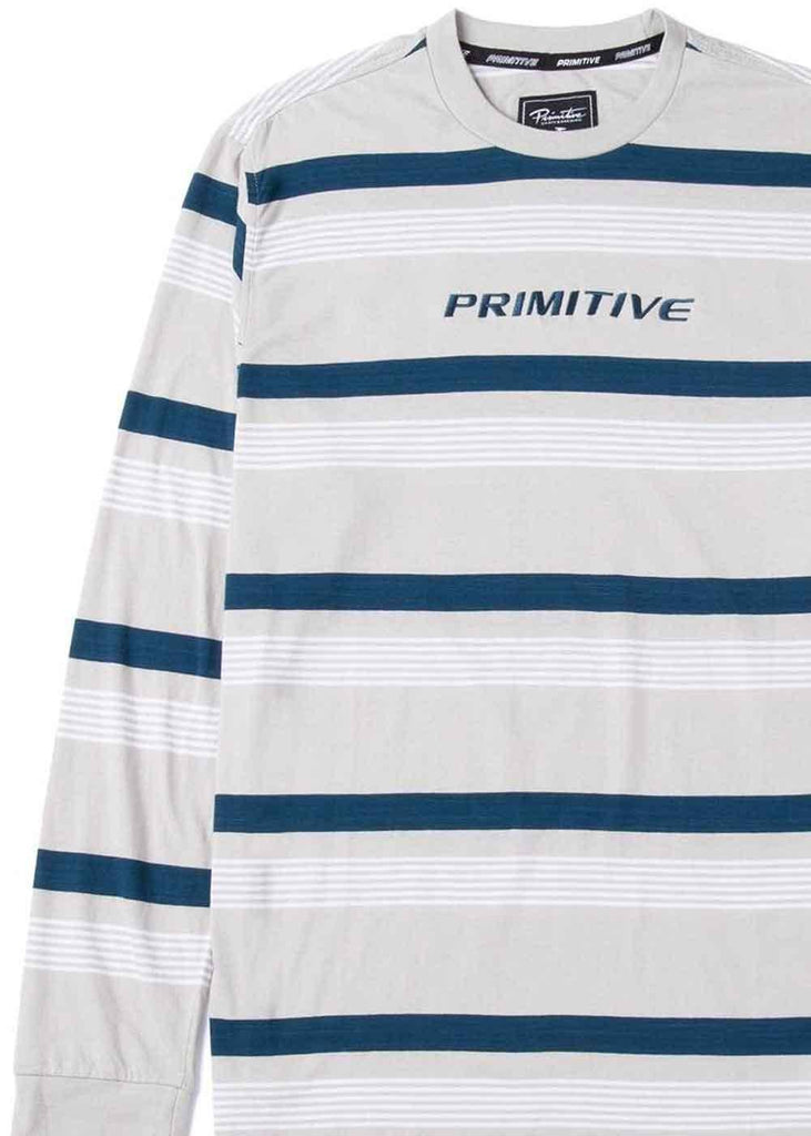 Primitive Murray Striped Longsleeve T-Shirt Grey Blue  Primitive   