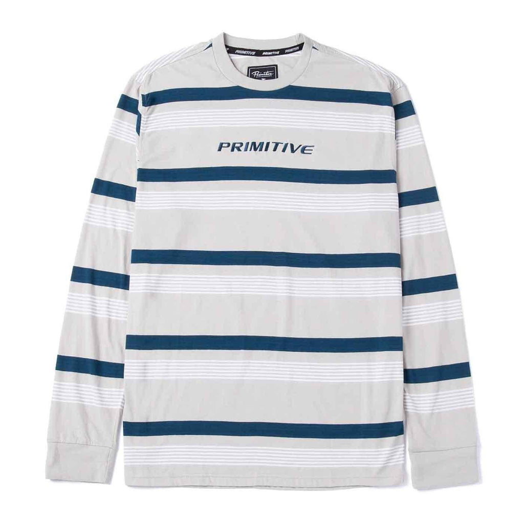 Primitive Murray Striped Longsleeve T-Shirt Grey Blue  Primitive   
