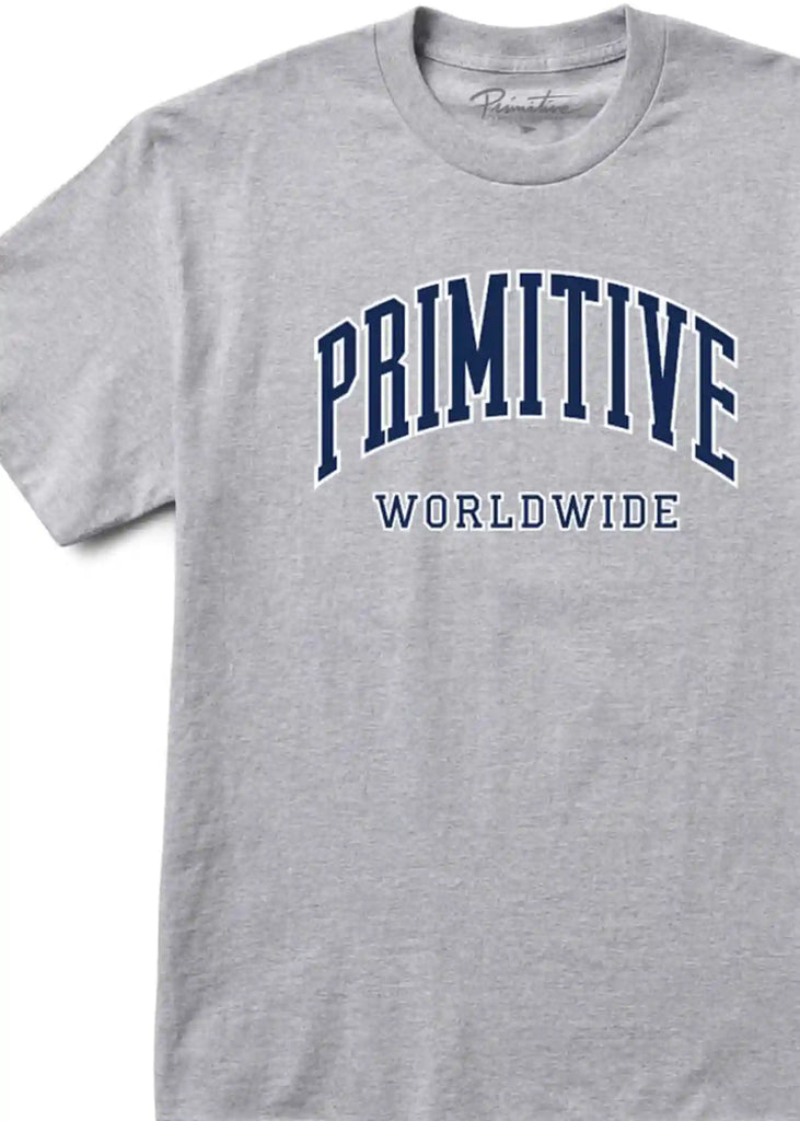 Primitive Collegiate Worldwide T-Shirt Athletic Heather  Primitive   