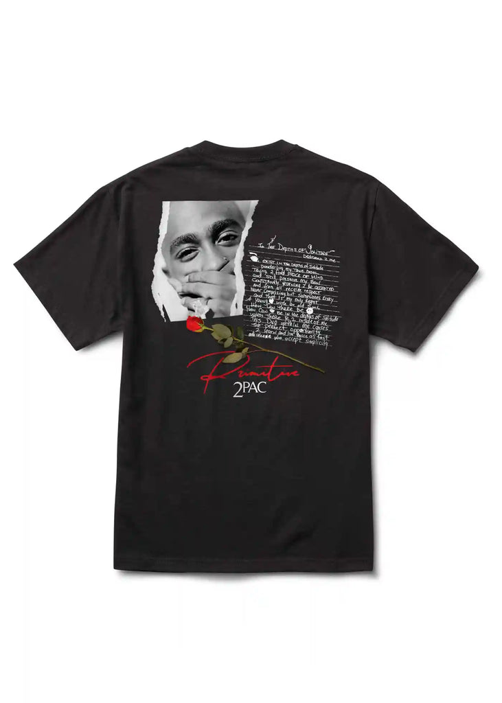 Primitive X Tupac Lyrics 2 T-Shirt Schwarz Handelsware Primitive   
