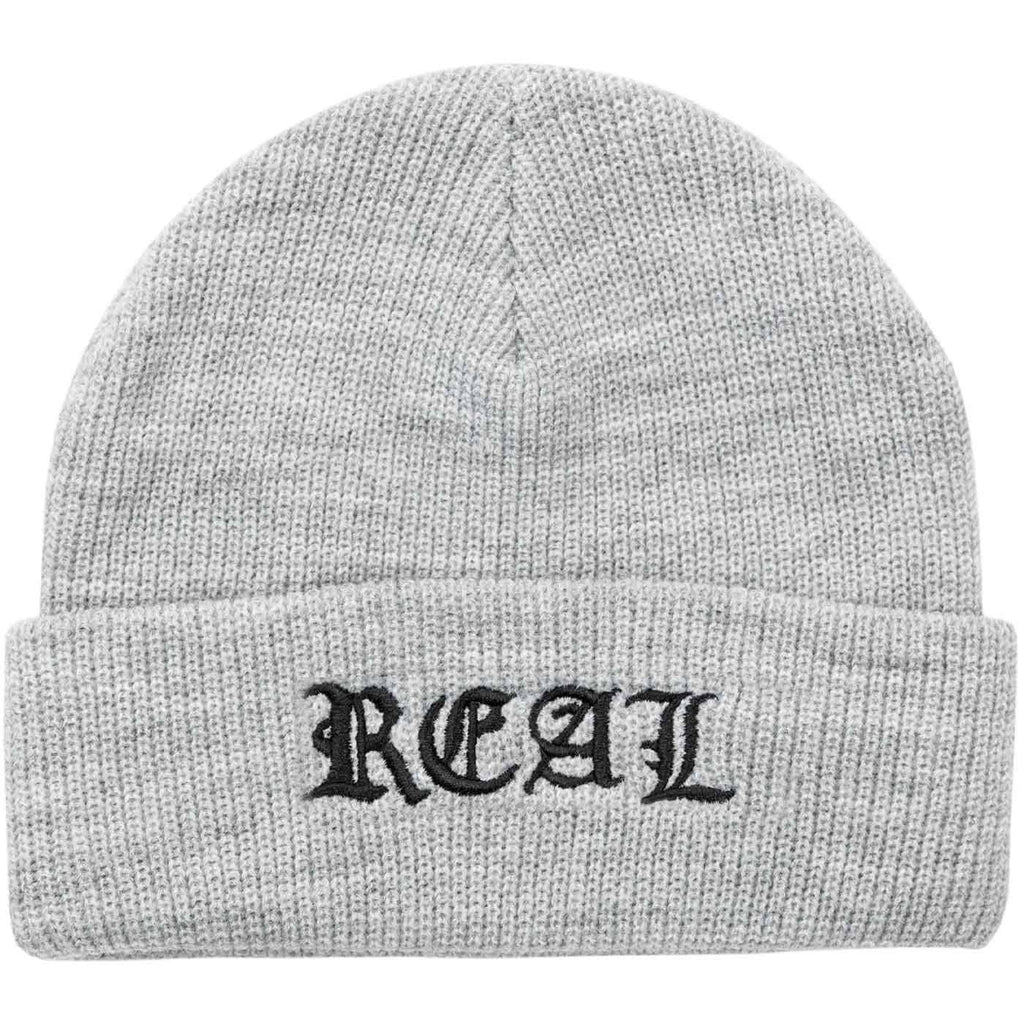 Real Script Beanie Heather Grey  Real   