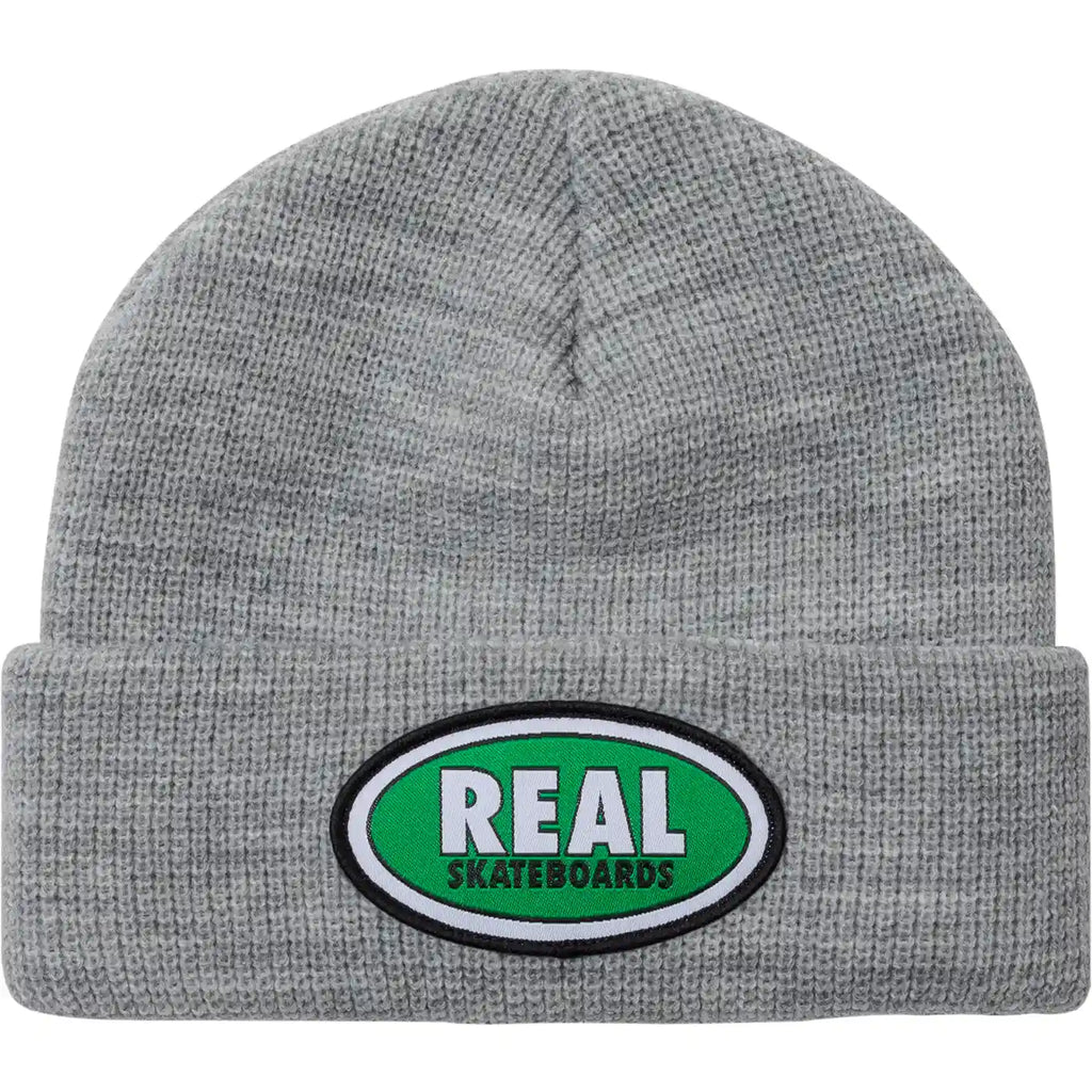 Real Oval Beanie Grey Green Handelsware Real   