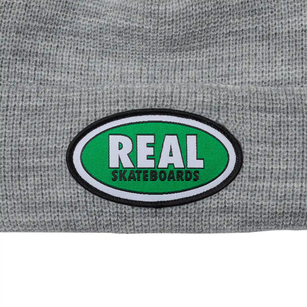 Real Oval Beanie Grey Green Handelsware Real   