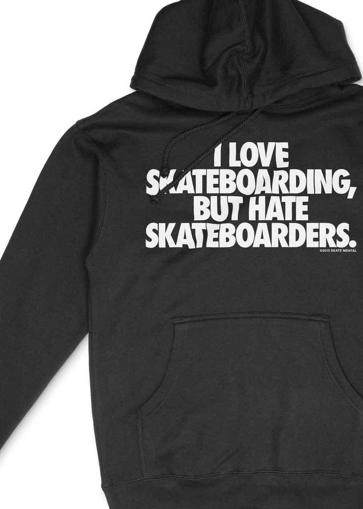 Skate Mental Hate Hooded Sweatshirt Black  Skate Mental   