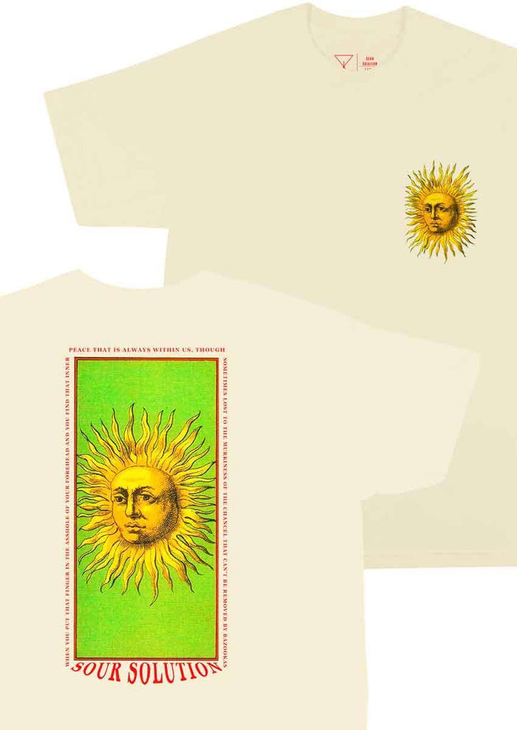 Sour Solution Sun Poetry T-Shirt Cream  Sour   