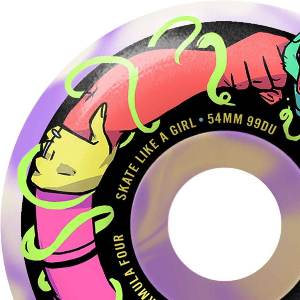 Spitfire - Spitfire 54mm 99A Formula Four Classics Skate Like A Girl Wheels Purple Swirl
