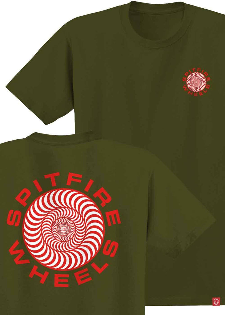 Spitfire Classic 87 Swirl T-Shirt Military Green  Spitfire   