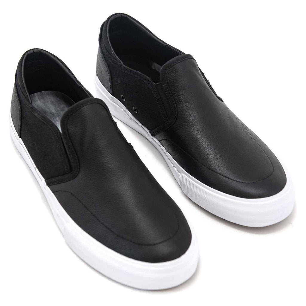 State Keys Slip On Schuh Black White Leather  State Footwear   