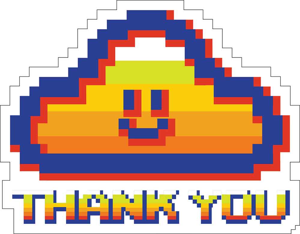 Thank You Gamer Cloud Sticker  Thank You   