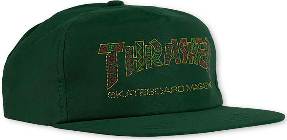 Thrasher Davis Snapback Cap Forest Green  Thrasher   