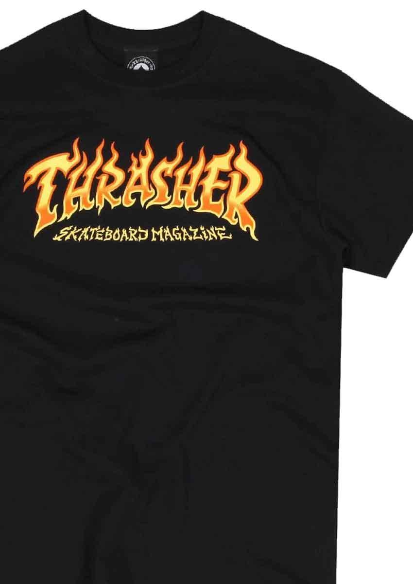 Thrasher Fire Logo T-Shirt Black – Freedom Skateshop