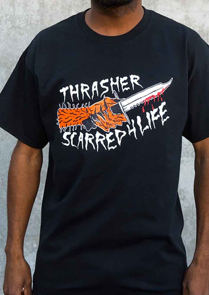 Thrasher Scarred T-Shirt Black – Freedom Skateshop