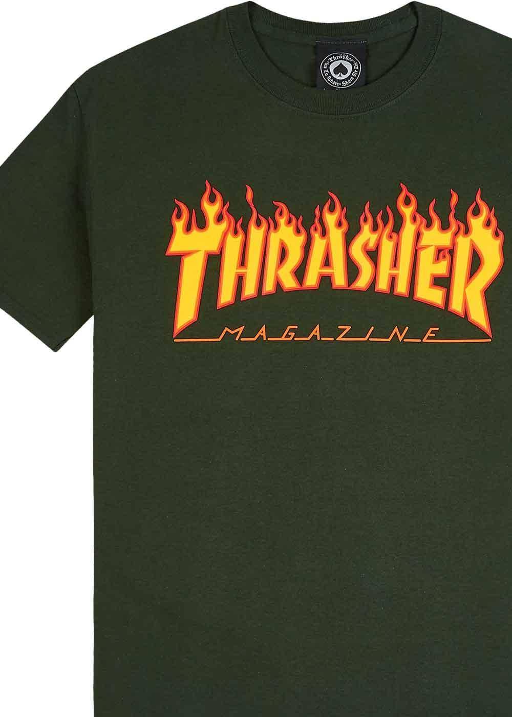 Thrasher flame logo top forest