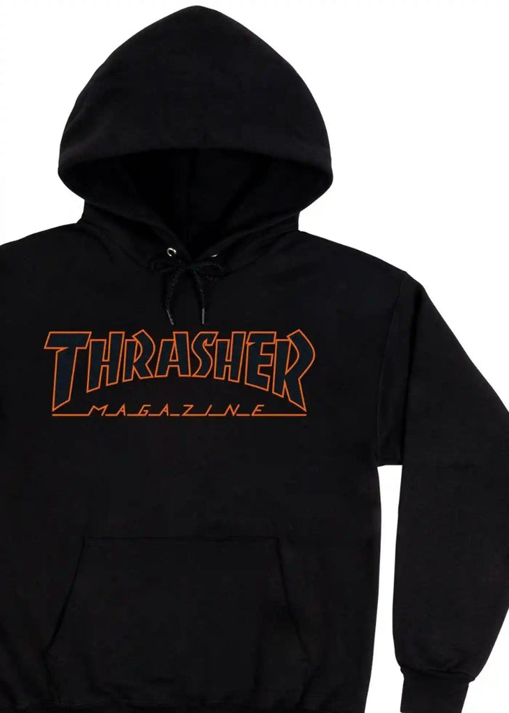 Thrasher - Thrasher Outline Hoodie Black Orange
