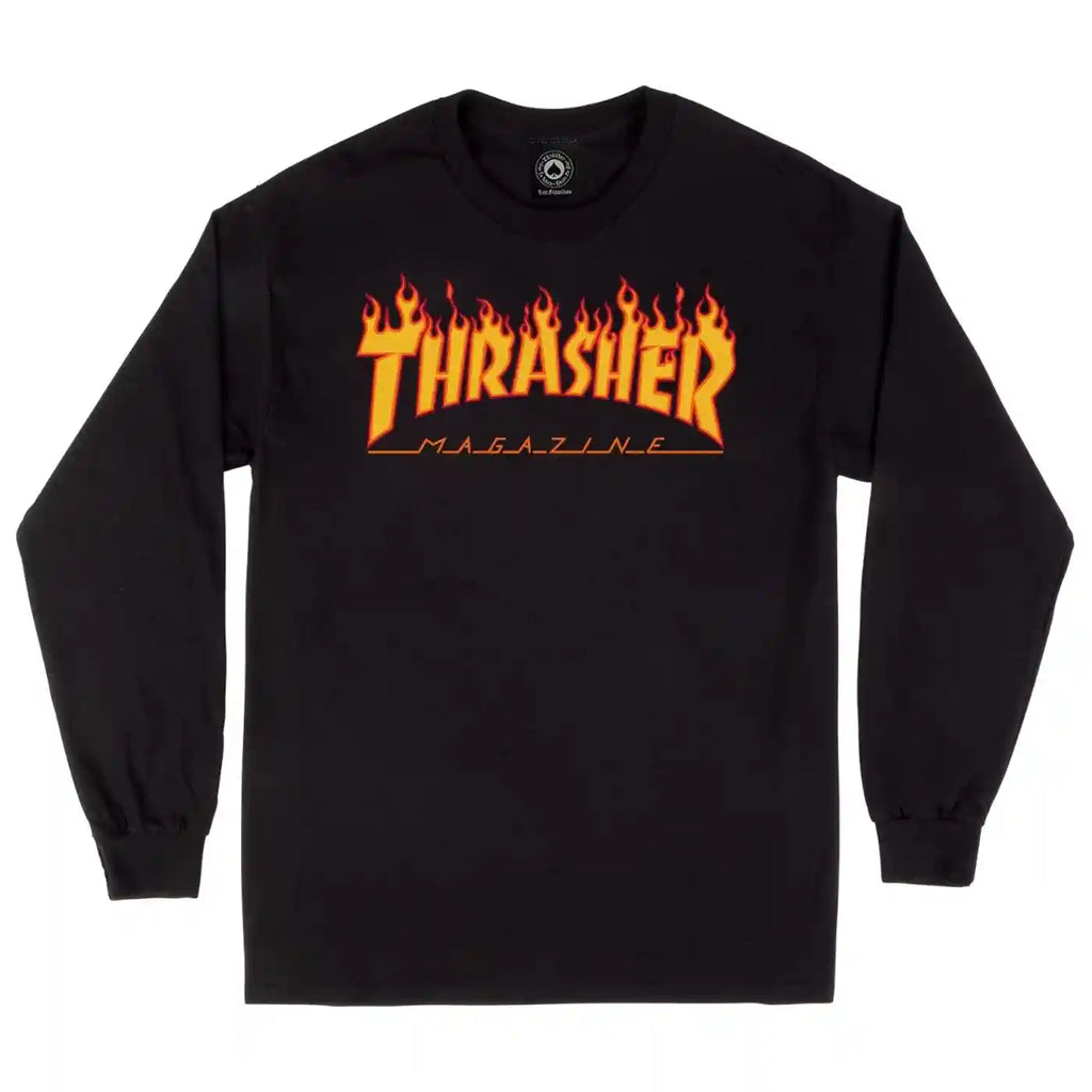 Thrasher Flame Longsleeve Black  Thrasher   