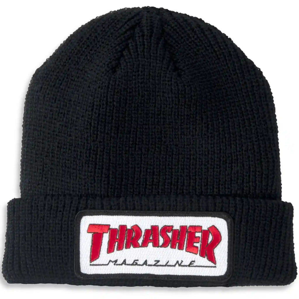 Thrasher Outlined Patch Beanie Black  Thrasher   