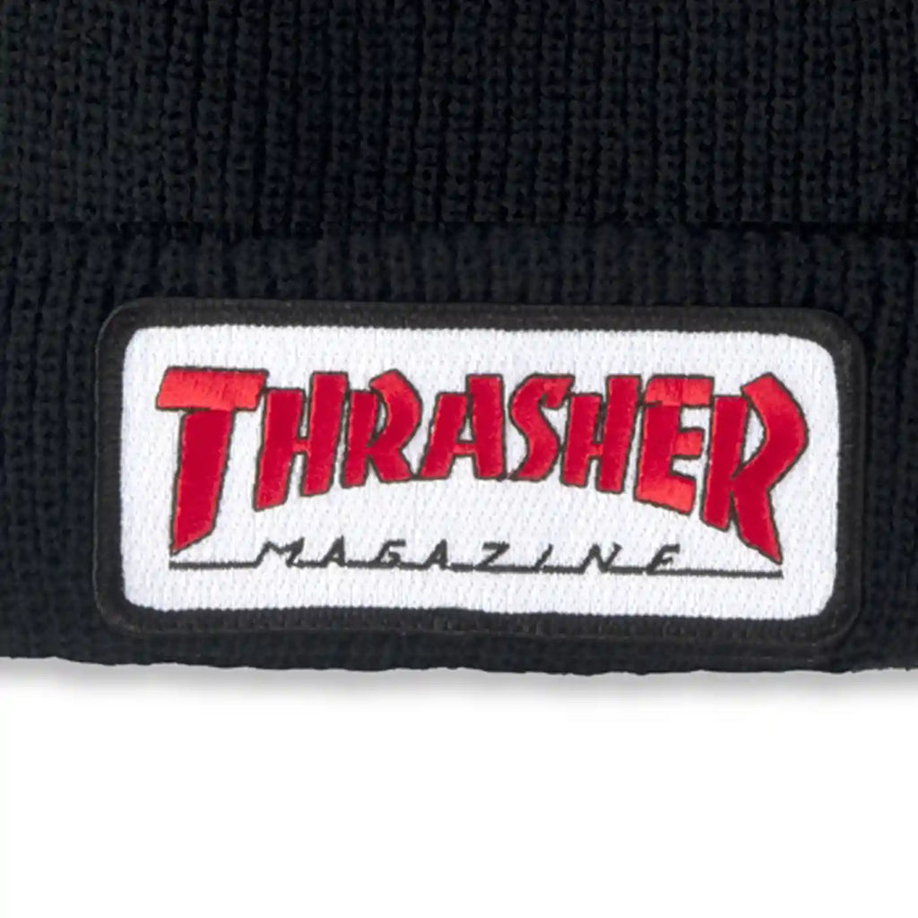 Thrasher Outlined Patch Beanie Black  Thrasher   