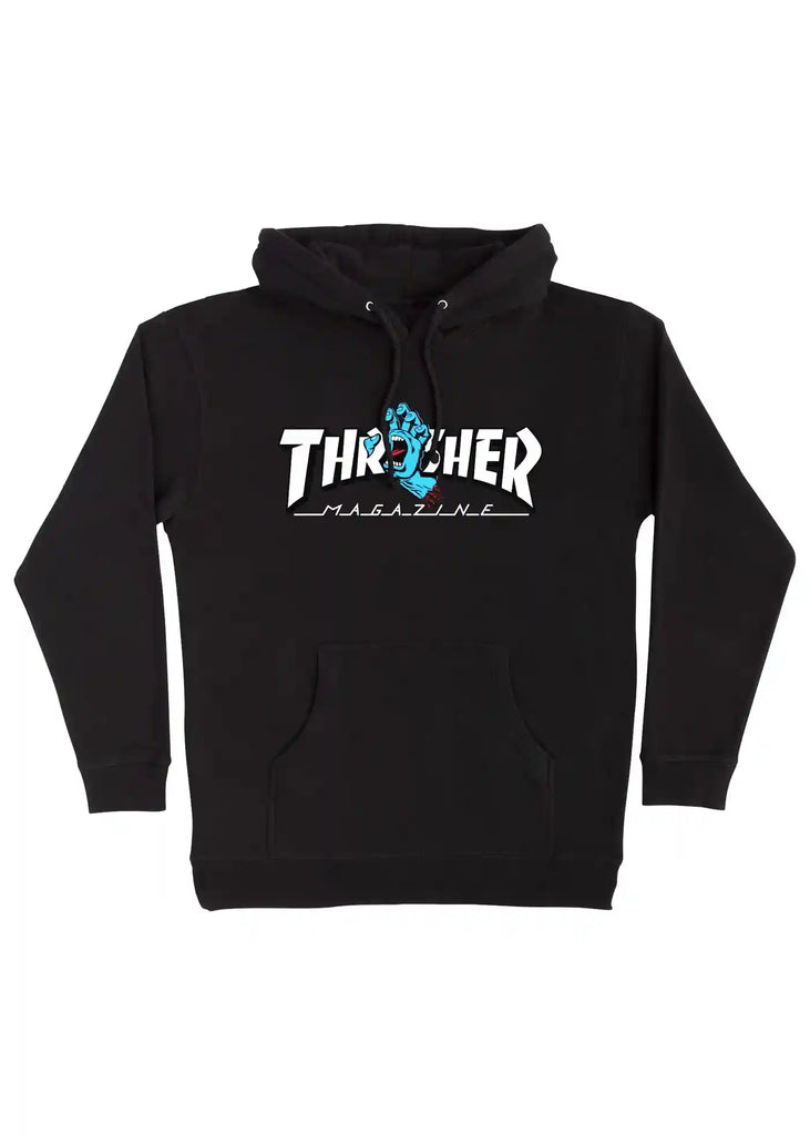 Thrasher X Santa Cruz Screaming Logo Hoodie Black Handelsware Thrasher   
