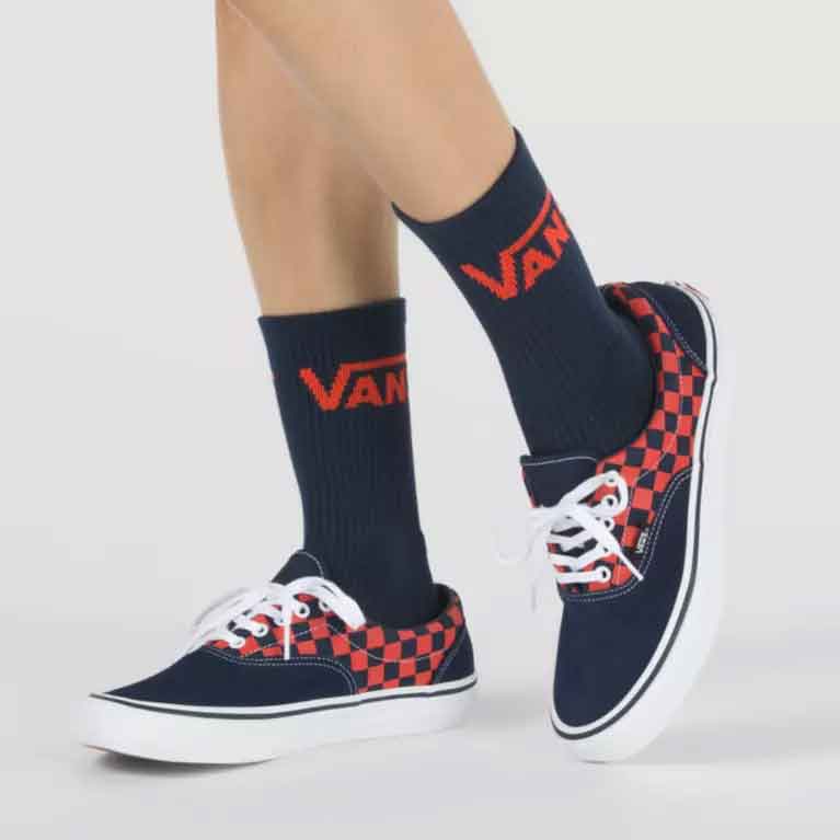 Vans Era Pro Navy Orange Checkerboard Schuh – Freedom Skateshop