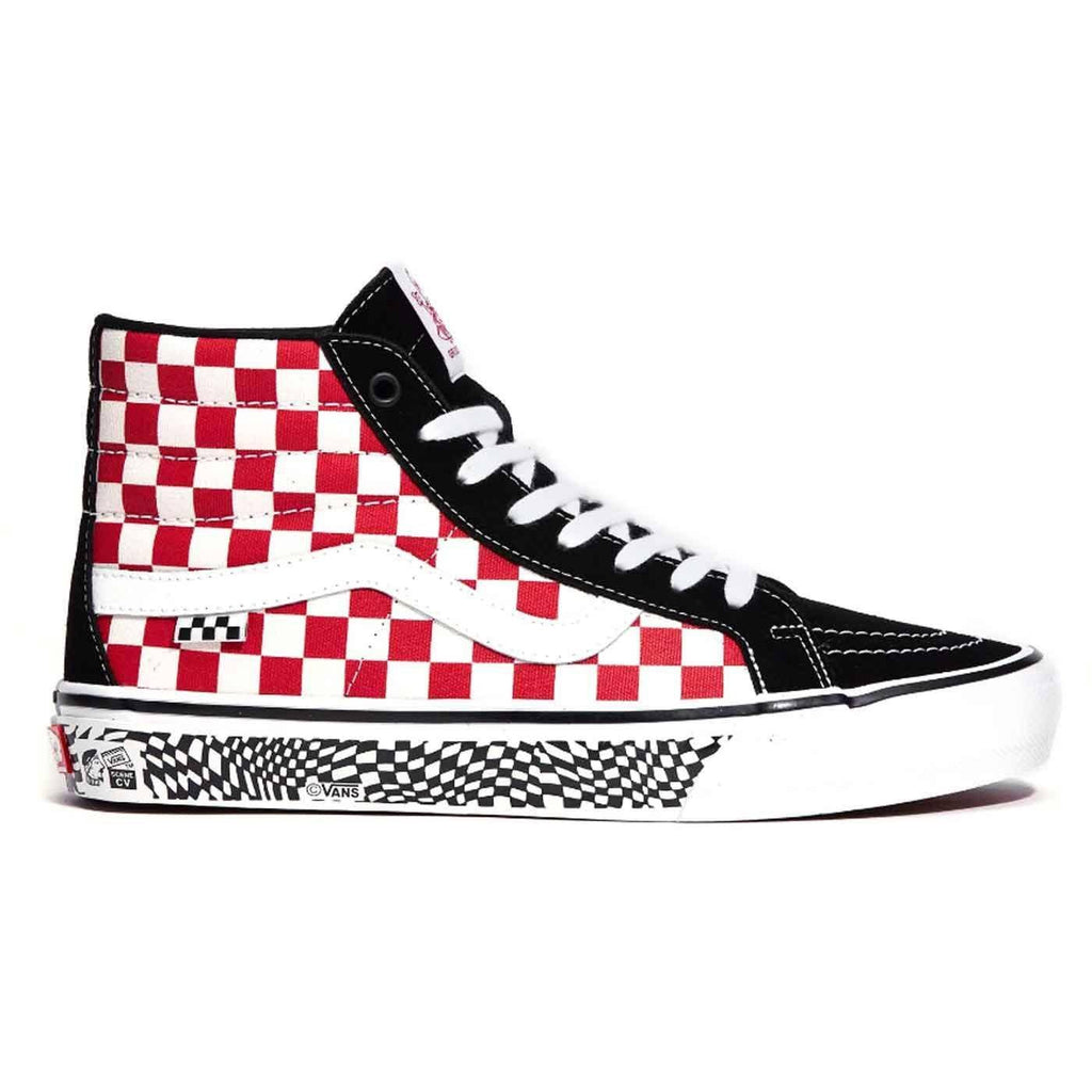 Vans Grosso '84 Skate Sk8 Hi Skateschuh Black Red Check  Vans   