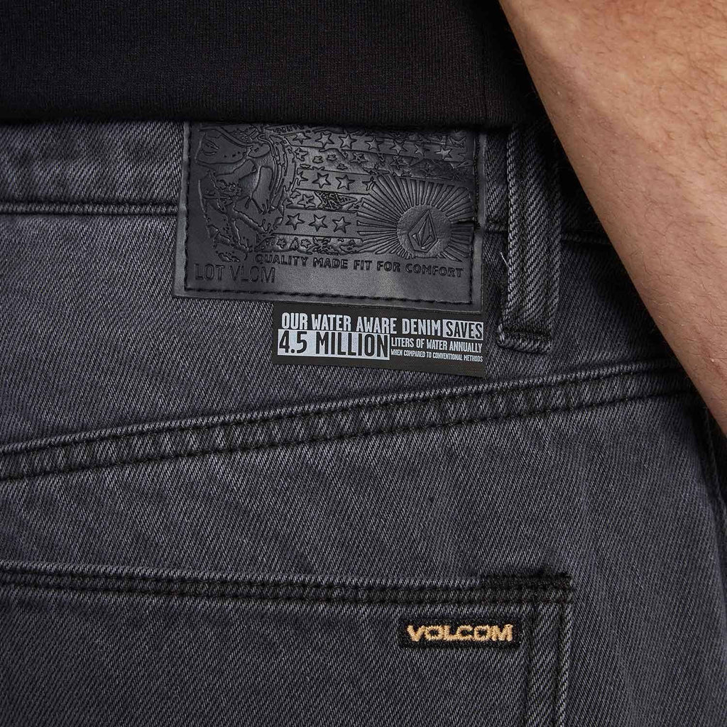 Volcom Modown Taper Denim Jeans Fade To Black  Volcom   