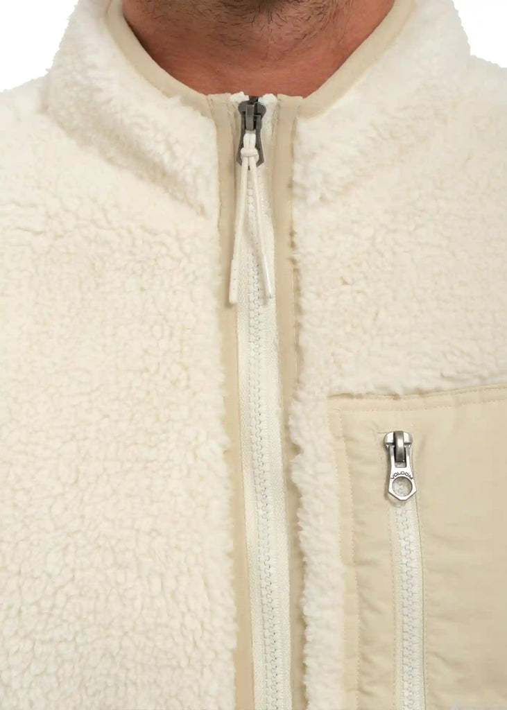 Volcom Muzzer Fuzzar Polar Fleece Vest Dirty White Handelsware Volcom   