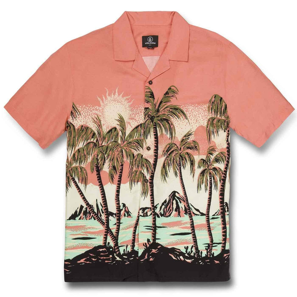 Volcom Parodice Hawaii Shirt Living Coral  Volcom   