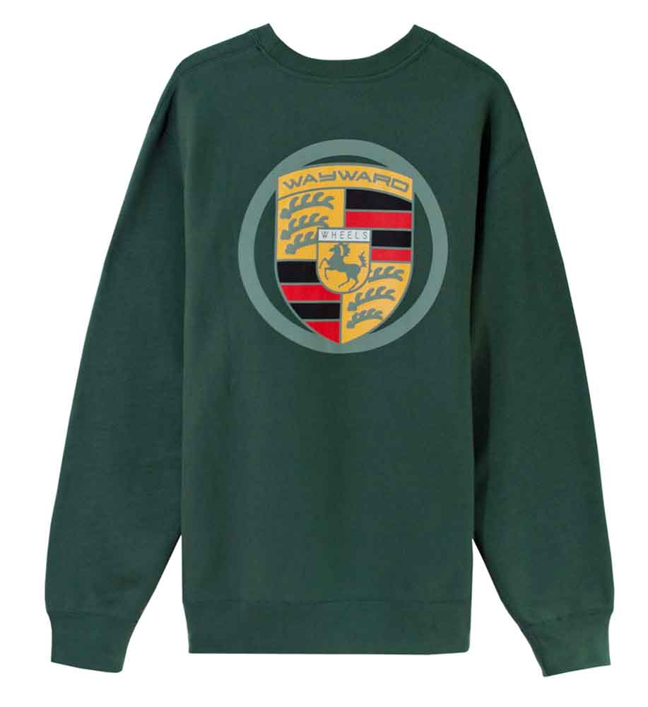 Wayward Banner Crewneck Sweater Alpine Green  Wayward   