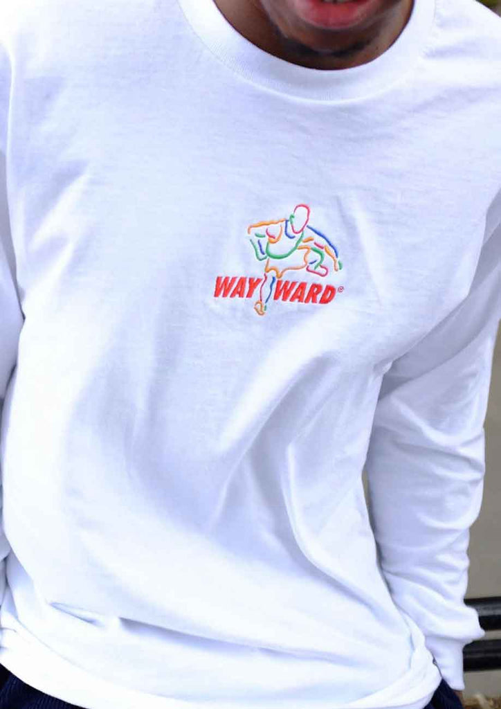 Wayward Hurdle Longsleeve T-Shirt White  Wayward   