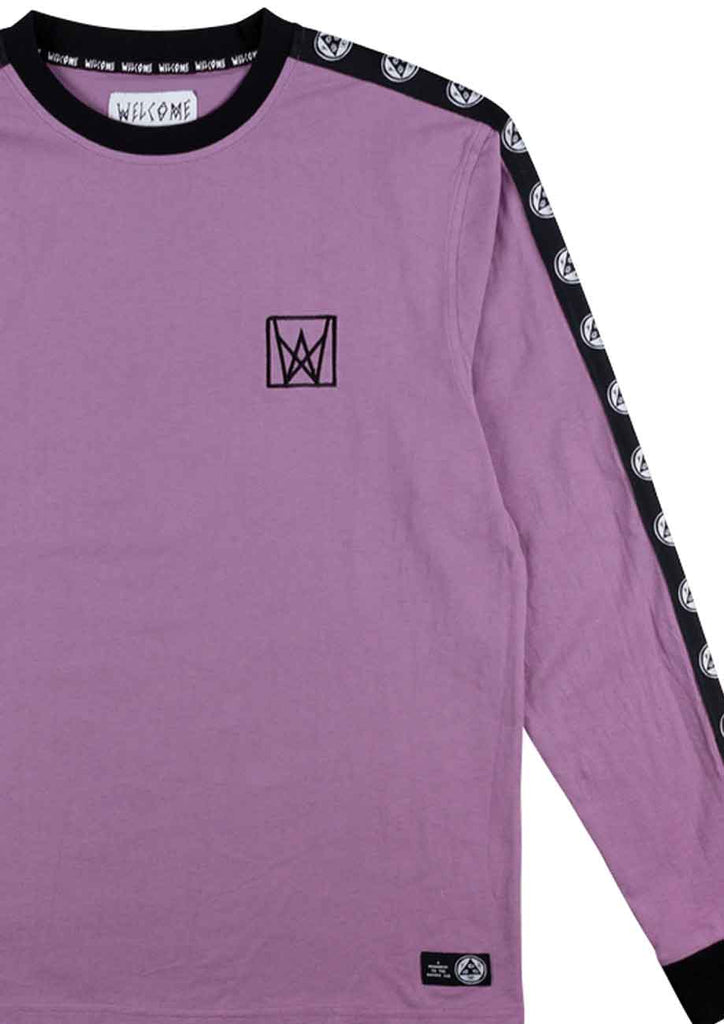 Welcome Chalice Taped Longsleeve T-Shirt Grape Black  Welcome   