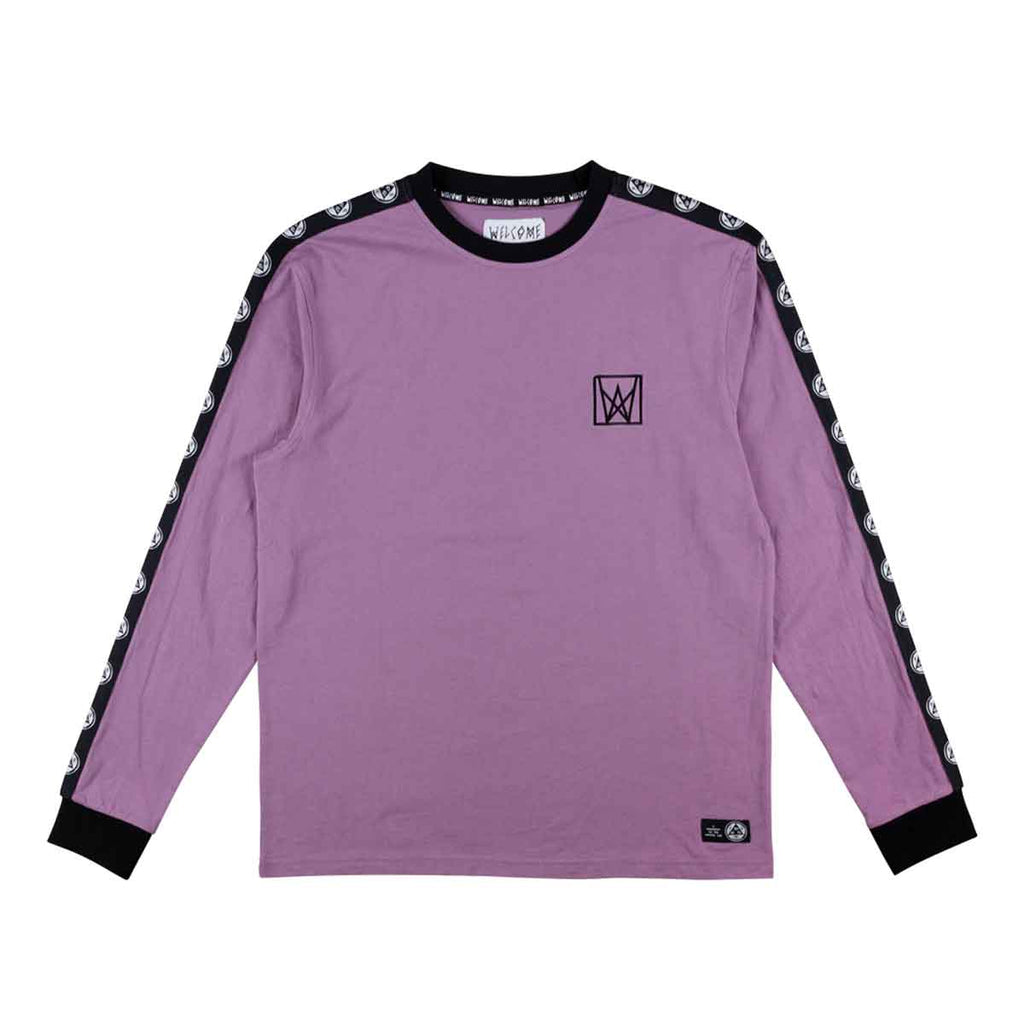 Welcome Chalice Taped Longsleeve T-Shirt Grape Black  Welcome   