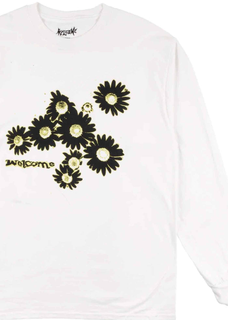 Welcome Daisies Longsleeve T-Shirt White  Welcome   