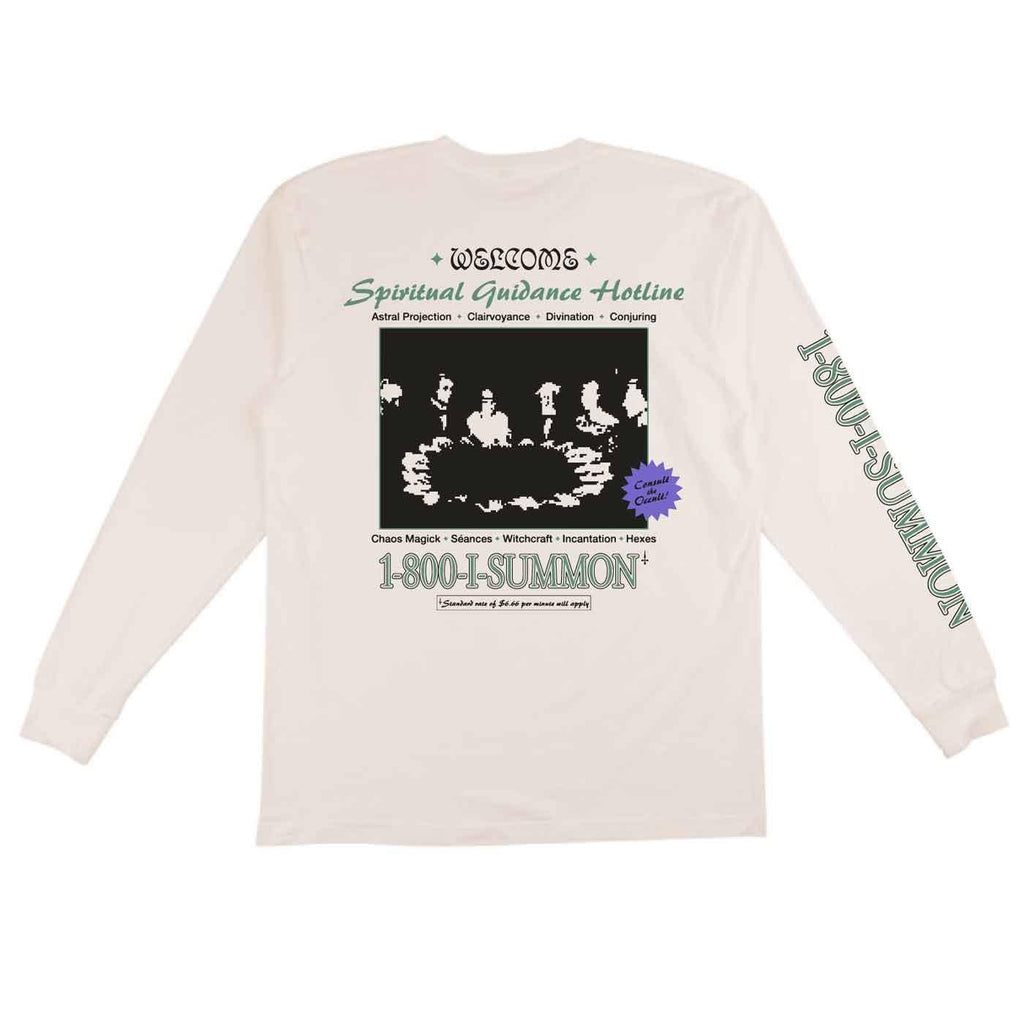 Welcome Hotline 2 Garment Dyed Longsleeve T-Shirt Bone  Welcome   