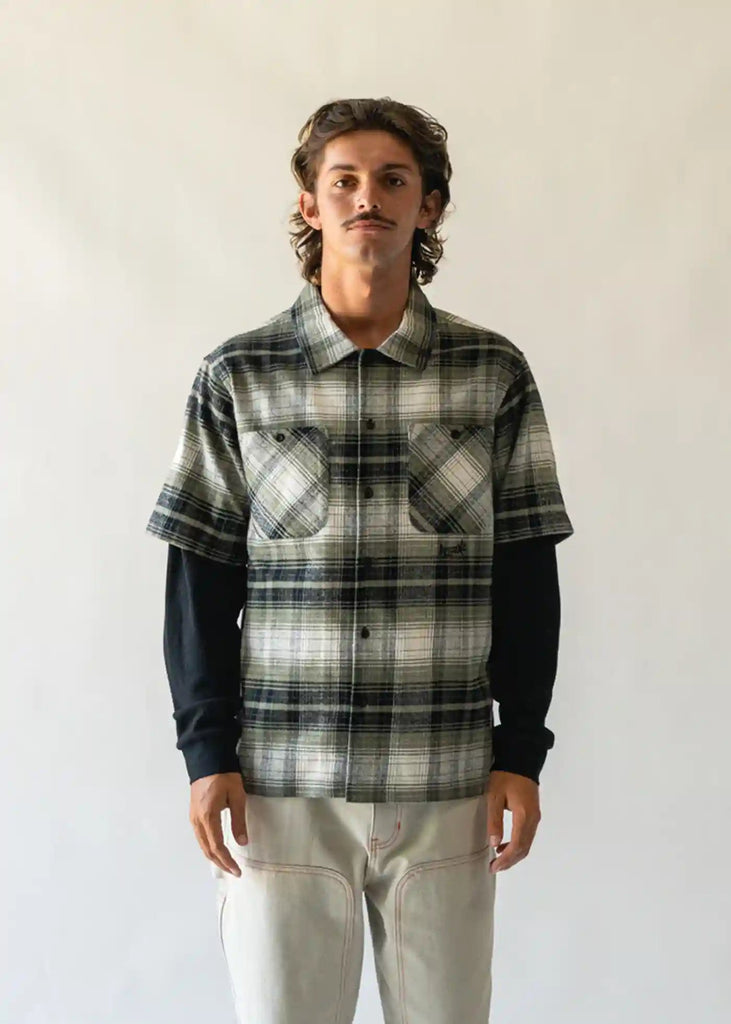 Welcome Lair Thermal/Flannel Shirt Olive Handelsware Welcome   