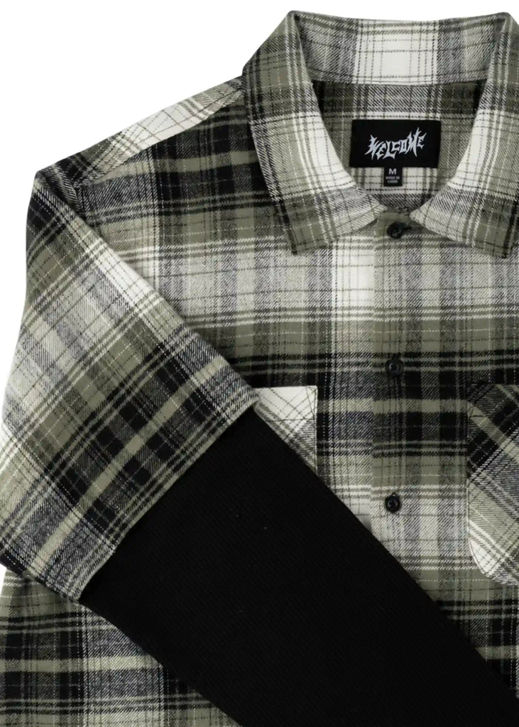 Welcome Lair Thermal/Flannel Shirt Olive Handelsware Welcome   