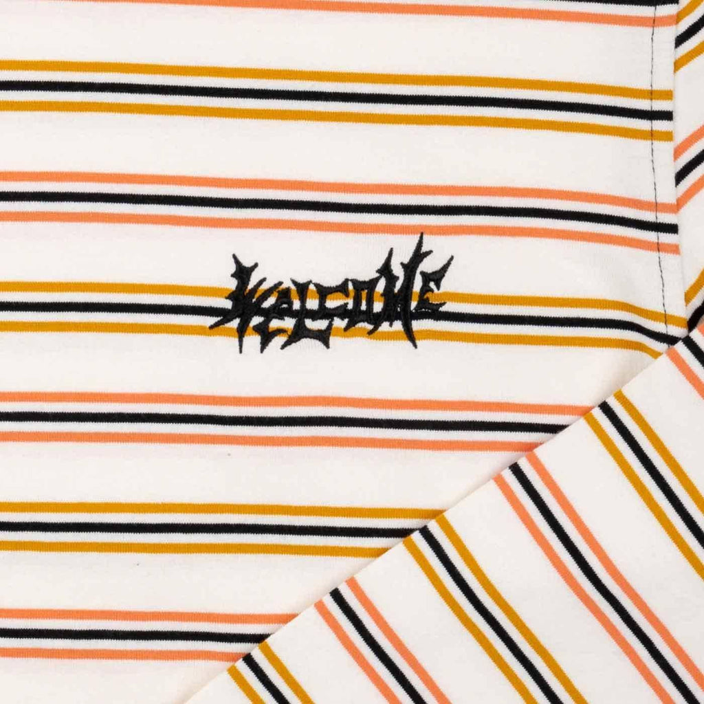 Welcome Palmer Striped Longsleeve T-Shirt Bone  Welcome   