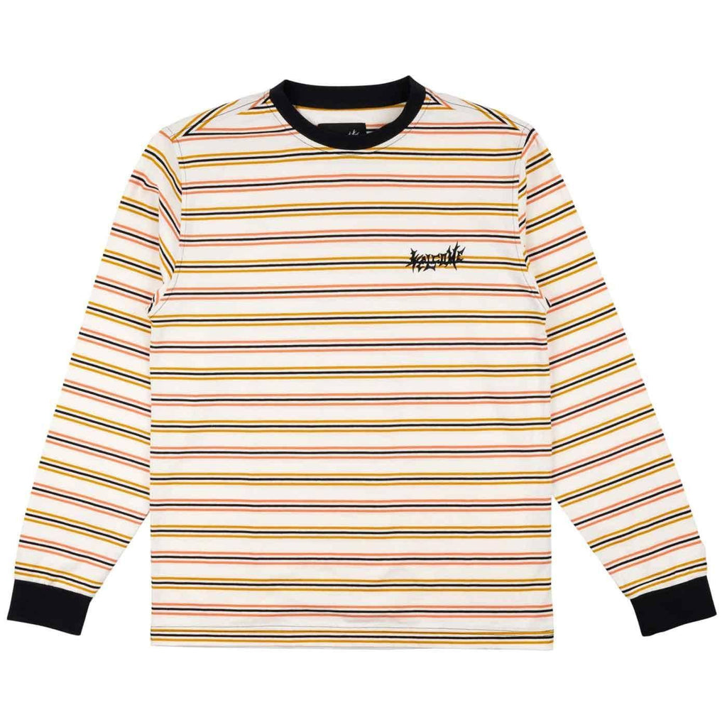 Welcome Palmer Striped Longsleeve T-Shirt Bone  Welcome   