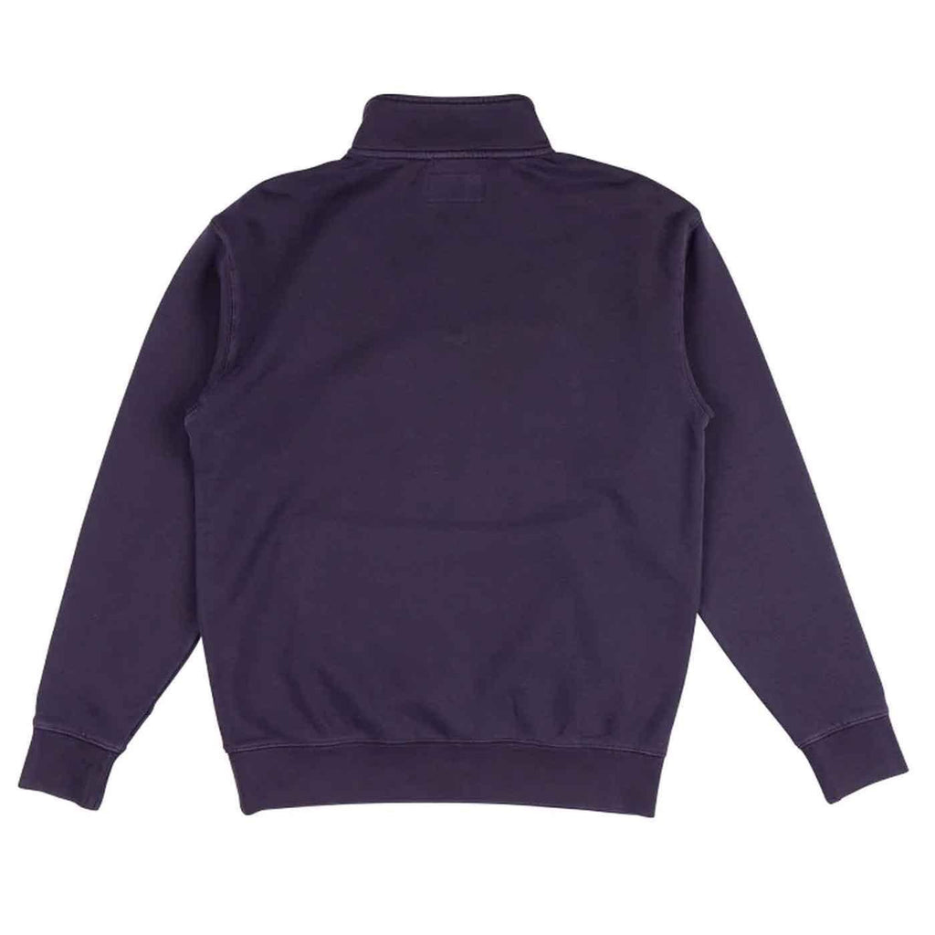 Welcome Scrawl Mock 1/4 Zip Sweater Eggplant  Welcome   