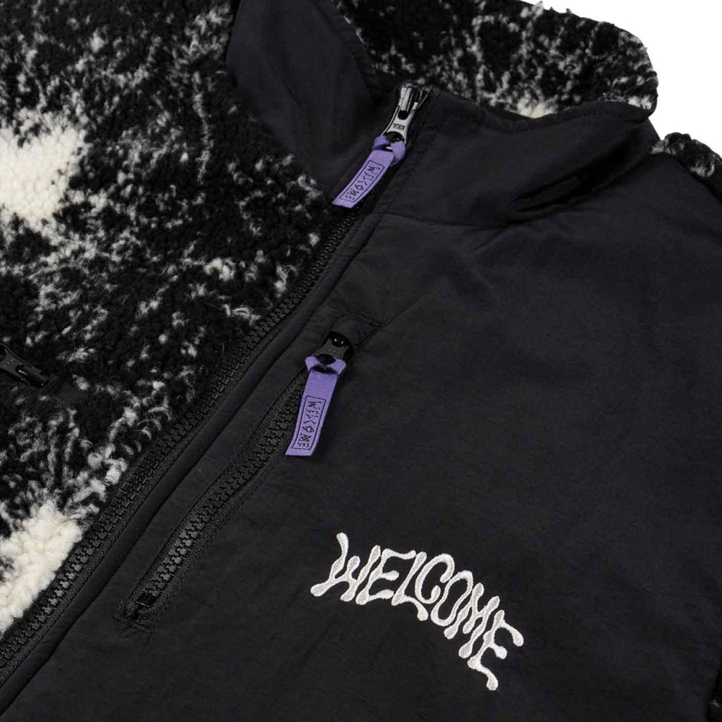 Welcome Shatter Full Zip Printed Sherpa Fleece  Welcome   